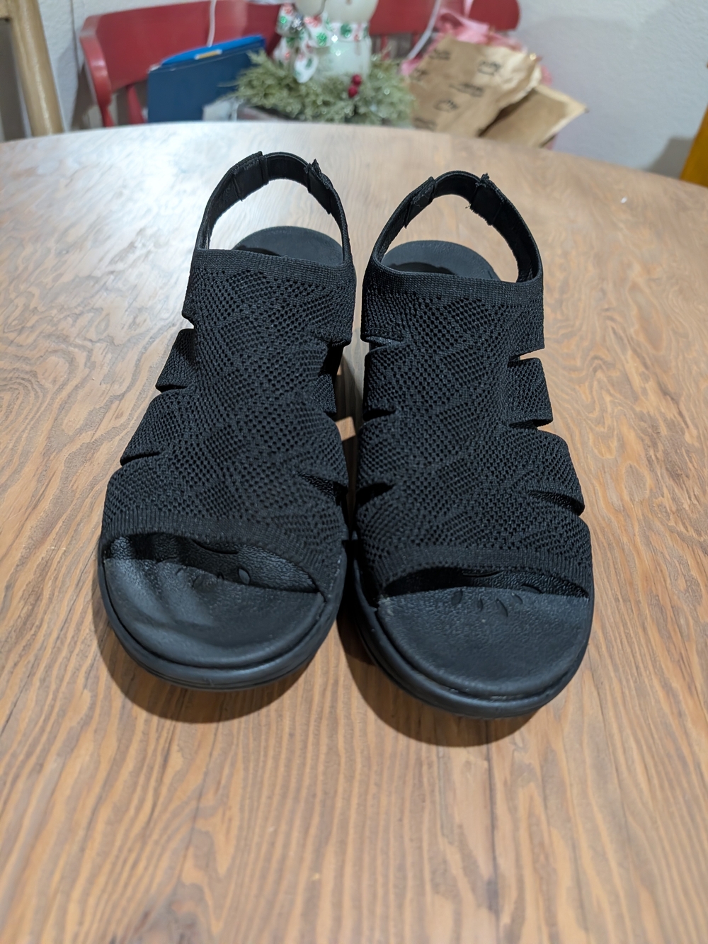Women's Black Stretch Knit Slingback Sandals EUR 41 (10 US)